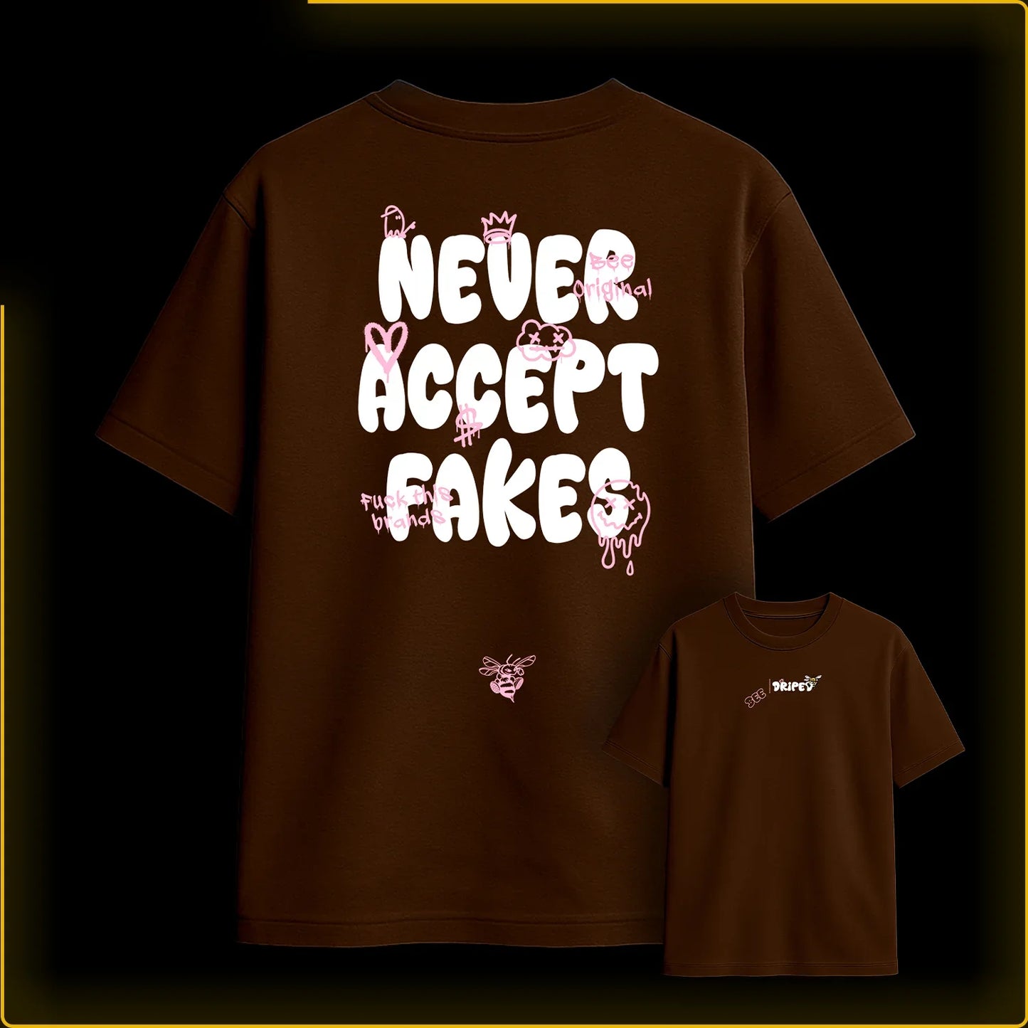 Camiseta "Never Fake"(oversized)