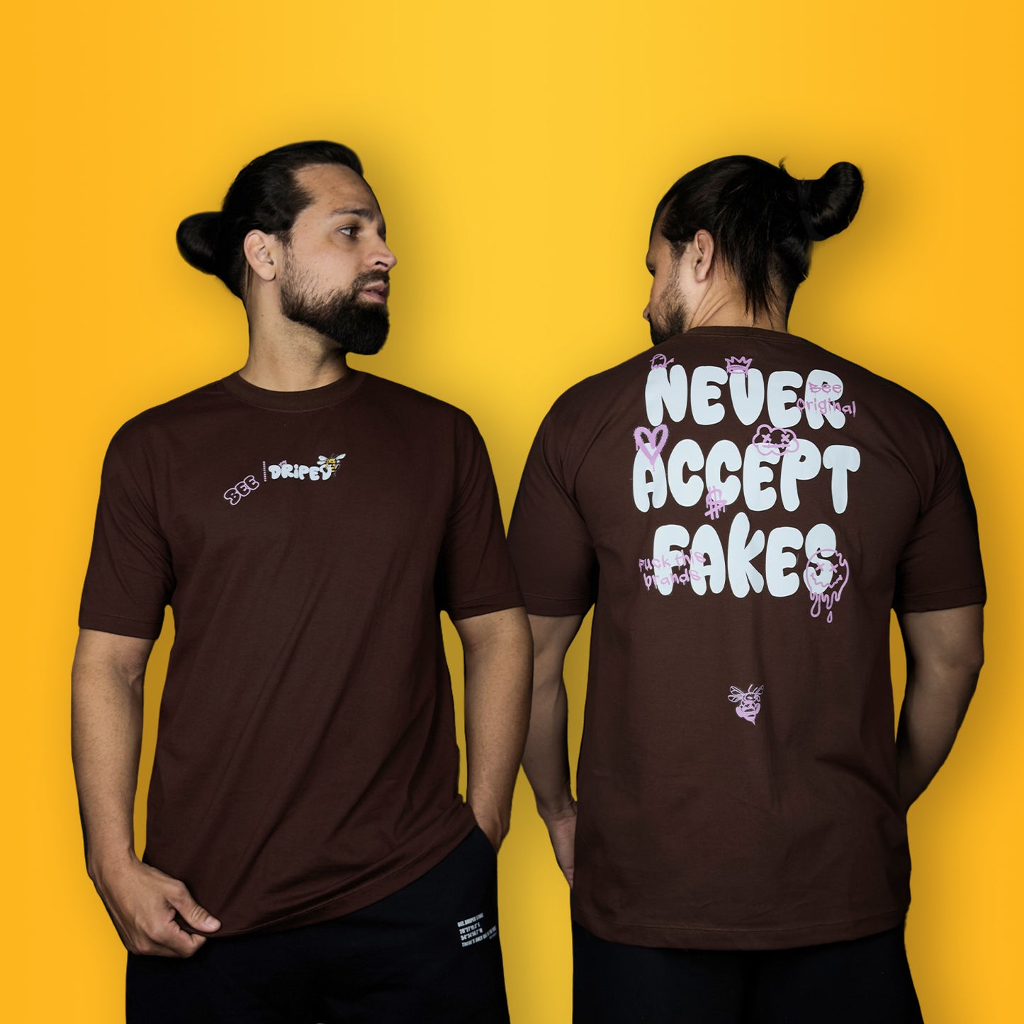 Camiseta "Never Fake"(oversized)