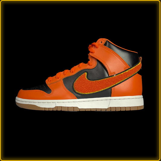 Nike Dunk High University Chenille Swoosh Safty Orange