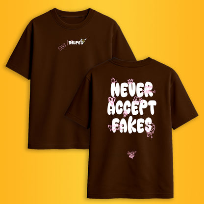 Camiseta "Never Fake"(oversized)